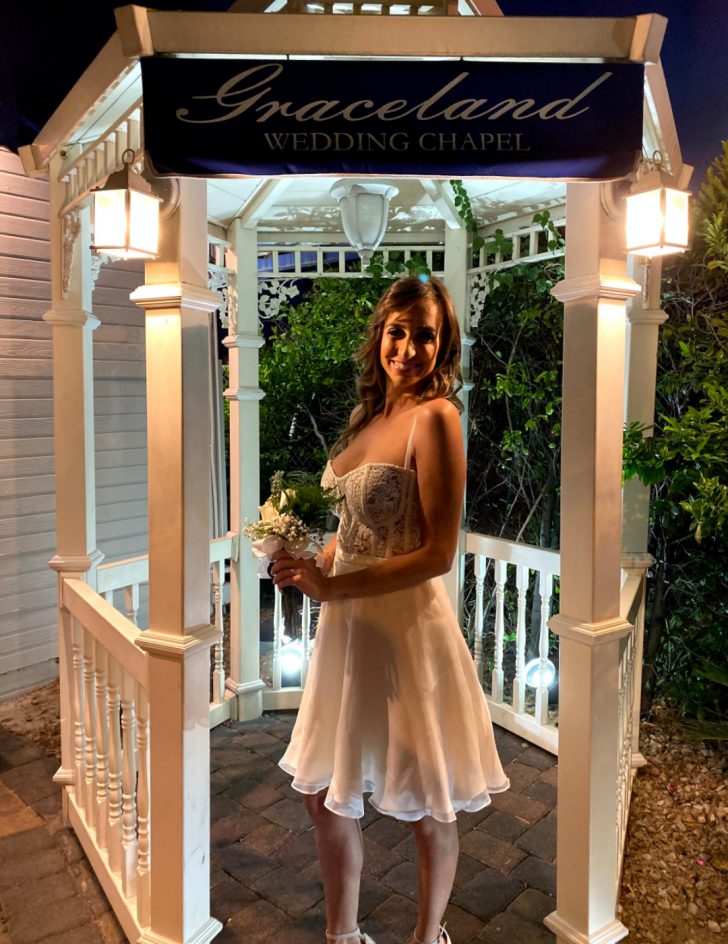 Valquíria Vita em seu casamento.